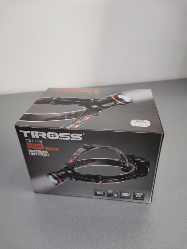 Налобний ліхтар Tiross TS1199 з функцією PowerBank